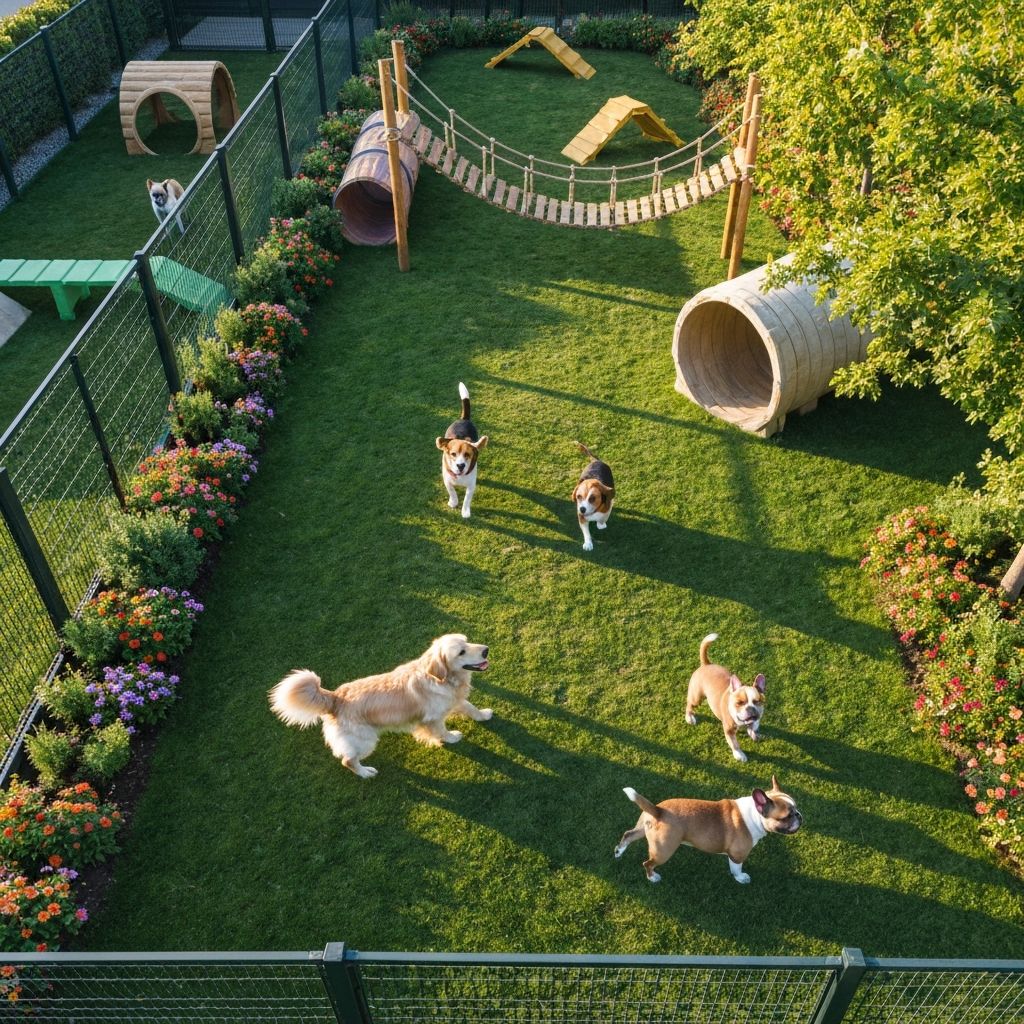 Área de juegos para perros en JackCity